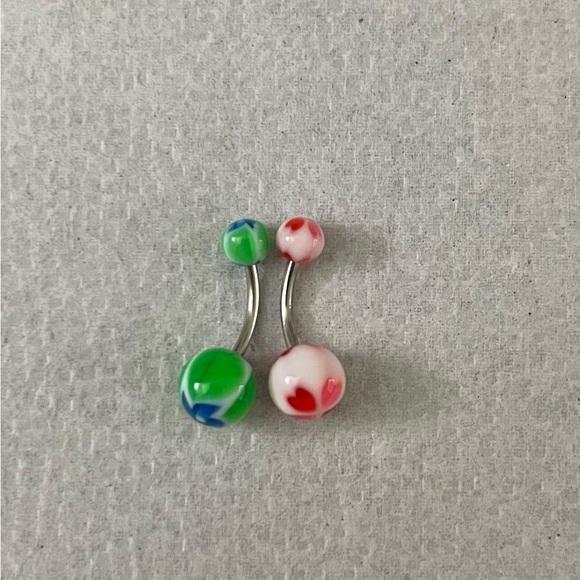 Colorful Belly Button Rings Set - Picture 3 of 6